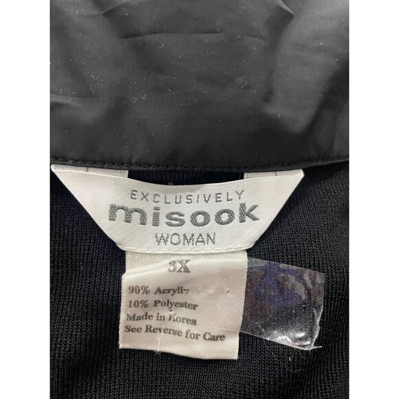 Misook Size 3X  Top Blouse Jacket Button Down Drawstring Pockets - Picture 5 of 6